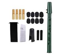 Pocket Saxophone Practice Tool Portable Saxophone for Amateurs Kids Beginner green 34x3cm