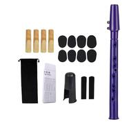Pocket Saxophone with Mouthpiece Reeds Carrying Bag Fingering Chart for Kids blue violet
