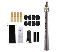 Pocket Saxophone with Mouthpiece Reeds Carrying Bag Fingering Chart for Kids brown