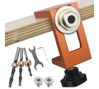 Pocket Screw Jig | Drilling Guide with Clamp | Precision Drilling Template | For Wood Enthusiasts, Professionals, Beginners, Work, Installation, Carpenter, Kitchen and