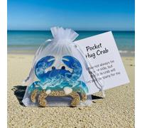 Pocket Sea Animal Hugs, Cute Pocket-Sized Animal Hug Gift, Handmade Ocean Beach A-nimal H-ug Token with Inspirational Card, Emotional Support Decor Gift for Ocean Lover