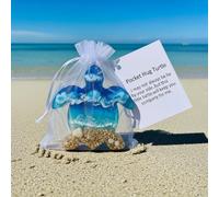 Pocket Sea Animal Hugs, Cute Pocket-Sized Animal Hug Gift, Handmade Ocean Beach A-nimal H-ug Token with Inspirational Card, Emotional Support Decor Gift for Ocean Lover