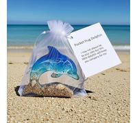 Pocket Sea Animal Hugs, Pocket Travel Turtle Hug Gift, Mini Hugs Turtles, Thank You Note Cards Greeting Card Mini Ocean Beach Animal Hug Token for Friend and Family (1pcs Dolphin)