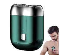 Pocket Shaver Men, 7x5.4cm Double-Headed USB Rechargeable Device | Premium ABS Waterproof Construction 110g, Portable Grooming Trimming Tool Designed for Home Car and Travel