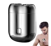 Pocket Shaver Men, 7x5.4cm Double-Headed USB Rechargeable Device | Premium ABS Waterproof Construction 110g, Portable Grooming Trimming Tool Designed for Home Car and Travel