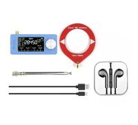 Pocket SI4732 Radio Receiver Featuring 1.9 Inch Color Display, Full Band AM FM SW for MW HF VHF, ESP32-S3 Master, 800mAh Power, Type-C Input, 3.5mm Jack for Portable Listening(red)