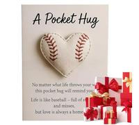 Pocket Size Baseball - Encouragement with a Heart-Shaped Softball, Motivational Cards | For Athletes Partners Men Women Easter Friend Adults Colleagues Christmas