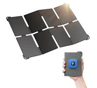 [Pocket Size] BigBlue 25 W Mini Portable Solar Charger, Foldable Solar Panel with USB-A & USB-C, Small But Strong, IP68 Waterproof for Outdoor, Compatible with Mobile Phone, Tablets, Power Bank etc.