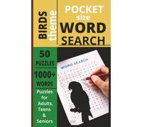 POCKET SIZE BIRDS WORD SEARCH BOOK: EASY to carry Word Search about PETS, BIRDS, BIRD WATCHING and more[5x8,50 puzzles,1000+words]-Perfect for Waiting ... Gift for teens, adults, seniors