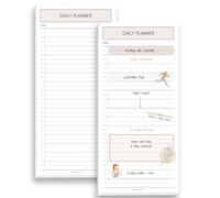 Pocket Size Daily Time Block Planner Pad | Hourly Schedule Notepad 7am-10pm | 50 Sheet DL Productivity Organiser | Monochrome Minimalist Daily To-Do List | 120gsm Paper | 8.5x3.9” (Mono)