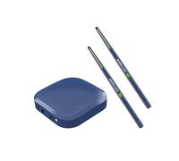 Pocket Size Drum Set Electronic Drum Set, Air Drum Set Air Drum with Drumsticks for Children Kids Performace Holiday Gifts, Blue Basic version