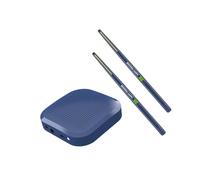 Pocket Size Drum Set Portable Air Drum Set for Adults Music Lovers Indoor Outdoor Blue Basic version