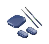 Pocket Size Drum Set Portable Air Drum Set for Adults Music Lovers Indoor Outdoor Blue professional