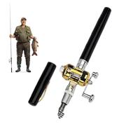 Pocket Size Fishing Rod - Telescopic Travel Pen Pole, Compact Portable Reel Combo Set, Lightweight Fishing Accessories for River Reservoirs and Lakes | Durable Material with Smooth Extendable A