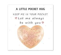 Pocket Size Hug Tags - Lightweight Heart Keepsakes Made From Smooth Polished Finish, Compact Carry Size, Thoughtful Feeling Gift | Small Heart Tokens for Special Moments for Births