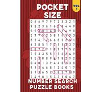 Pocket Size Number Search Puzzle Books: for Adults 4x6, 102 Puzzles Large font- Small, Mini,Compact,Travel Size Number Search Puzzle Books for Adults & Kids.