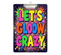 Pocket Size Nursing clipboard Let Glow Crazy Retro Colorful Quote Group Standard Hole for Coaches Medical Classroom Size 9 x 12.5 Tabla para escribir