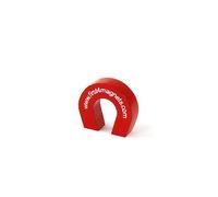 Pocket Size Red Alnico Horseshoe Magnet for Science, Education, Experiments, Students, and Teachers - 25.4mm x 28.5mm x 8mm - 1.5kg Pull - Pack of 10