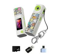 Pocket Sized 2K Clear Keychain Camera with Rotating Lens Comes with 32GB Card Reader and Type C Adapter Travel Camera