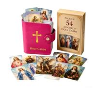 Pocket Sized Blessing Cards 54 Pack Daily Devotionals(pink) | Religious idea, birthday present option, mass prayer aid, daily inspiration for source, vibrant visual appeal
