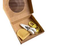 Pocket Sized Metal Scissors with Keychain Hook Tiny Sewing Sheath with Protective Cover for Travel Outdoor Activity Protective Cover