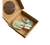 Pocket Sized Metal Scissors with Keychain Hook Tiny Sewing Sheath with Protective Cover for Travel Outdoor Activity Protective Cover