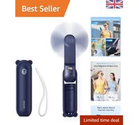 Pocket-Sized Portable Fan with Power Bank & LED Light - Essential for Summer