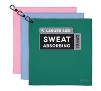 Pocket-Sized Sweat Towels - The Original Sweat Absorbing Handkerchiefs - Quick-Dry Microfiber Sweat Rags for Face, Hands, & Body - Men & Women - Gym, Sports, and Work (Spring: Large Size, 3 Pack)