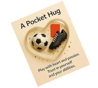 Pocket Sports Hug - Mini Fabric Heart Symbol, Carry Anywhere Morale Reminder, Team Spirit Thought Card Accessory, Personal Encouragement Holder | For Play Preparation Fan Gatherings Athletic Journeys