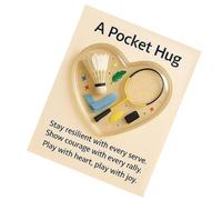 Pocket Sports Hug - Mini Fabric Heart Symbol Morale Reminder Take Anywhere Team Thought Card Accessory Personal Encouragement Holder | For J Prep