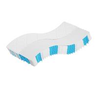 Pocket Spring Mattress 80x200cm White Black Fabric 25cm Medium Firm 7ZonePadPlus