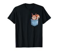 Pocket Squirrel - Cute Cartoon Squirrel in Pocket Graphic T-Shirt