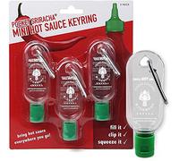 Pocket Sriracha Mini Sriracha Hot Sauce Bottle Keyring 3 PACK Bring Hot Sauce with you Everywhere - Great Chilli Sauce Gift (Shipped Empty)
