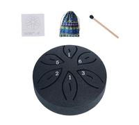 Pocket Steel Tongue Drum, Rain Drum Instrument, 3 Inch Small Hand Drums for Children, 6-Tone Steel Tongue Drum in Pocket Size for Girls, Workers, Beginners