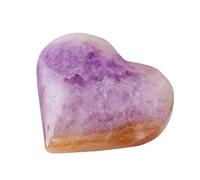 Pocket Stone Amethyst Thumb Stone - Small Natural Amethyst Stones - Polished Decorative Raw Gravel Stone for Palm Yoga Massage