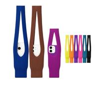 Pocket Style 3D-Knitted Phone Strap Lanyard, Soft Woven Rope with Adjustable Short&Long, Universal Fit for Smartphones , Wearable Crossbody, Lightweight Anti-Slip Daily Carry 8 Colous (Sapphire, 40CM)