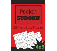 POCKET SUDOKU 200 VERY EASY PUZZLES 4x6 in: Travel sized for pocket, purse, or bag. Great Gift for Logic Puzzle Lovers. (POCKET SIZED SUDOKU)