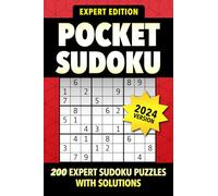 Pocket Sudoku Book for Adults - Travel Size Sudoku Games To Go - Small Size - VOL 4: 200 Puzzles - Expert Edition - 4x6 Inches (Pocket Puzzle Book)