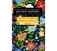 Pocket Sudoku: Cute Sudoku Book Mini - Pocket Size Travel Friendly Puzzle Book for Adults - 4 Difficulty Levels