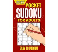 Pocket Sudoku for Adults Easy to Medium: 180 Travel-Size Puzzles for On-the-Go Fun | Train, Plane, and Commute Entertainment