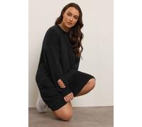 Pocket Sweatshirt Dress Yours Black 20