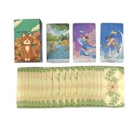 Pocket Tarot Deck, Oracle Card Set, Affirmation Reading Tool, Astrology Adventure Spirit Theme Companion, Yearly Exploration Divination, Mystical Supply for Beginners, Seekers, 10.5x6.2cm