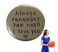 Pocket Tokens Coin - Pewter Love Handmade Sentiment Coin - Love Coin Collection Commemorative Keepsake to Inspire and Make Him/Her Lucky