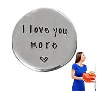 Pocket Tokens - pewter love coin, handmade keepsakes | sentiment collectible, commemorative luckys tokens, inspirational pocket charm to gift and bring luck to him or her daily