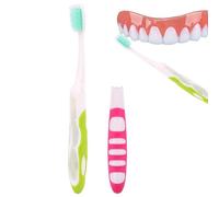 Pocket Toothbrush, Travel Size Toothbrush | with Soft High-Density Bristles Caterpillars Compact for Business Trip