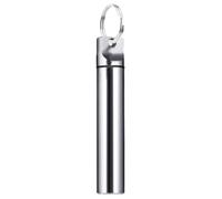 Pocket Toothpick - Portable Aluminium Alloy Case with Key Ring | Travel Toothpick for Hygiene and Comfort | Compact Storage for Home, Kitchen, Office, Restaurants, Outdoor Use, silver, see description
