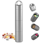 Pocket Travel Pill Box Keychain with 3 Detachable Layers - Secure Leakproof Metal Pill Holder for Daily Use Outdoor