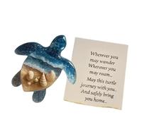 Pocket Travel Turtle Hug Gift,Beach Themed Souvenirs,Mini Turtle Pocket Hug Medal,Pocket Animal Hug Gift,Comes With A Motivational Card (5)