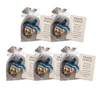 Pocket Travel Turtle Hug Gift, Mini Sea Turtle Pocket Hug Token Beach-Themed Keepsake with an Included Motivational Card, Symbol of Encouragement, Motivation and Positivity, Pocket Hug Gift (5pcs)