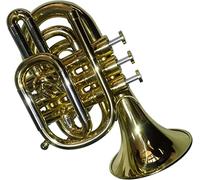 Pocket Trumpet, Professional mini trumpet Professional Gold Lacquer Pocket Trumpet Tone Bb Brass Instrument Suitable For Beginners